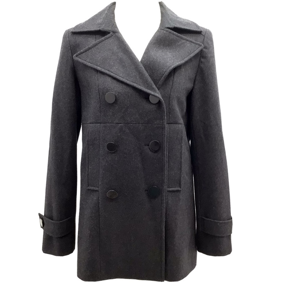 New York & Co Gray Double Breasted Wool Pea Coat 4